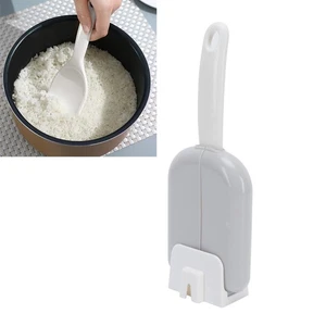 Gray Meal Spoon With Storage Box Dust-Proof PP Rice Scoop Tableware Kitchen Acce - Bild 1 von 24
