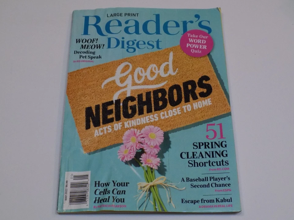Reader's Digest Magazine May 2022 Decoding Pets Speak LARGE PRINT Good Neighbor - Image 1 of 1