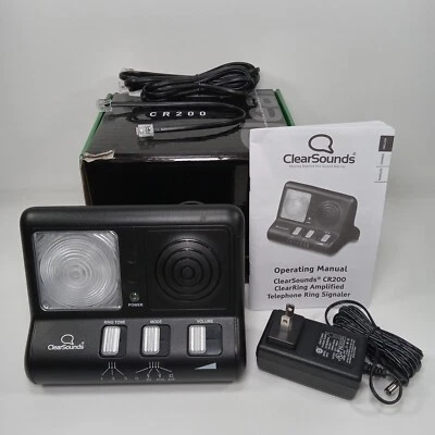 ClearSounds CR200 ClearRing Señalizador de anillo telefónico amplificado con estroboscópico intermitente Foto 1 de 4