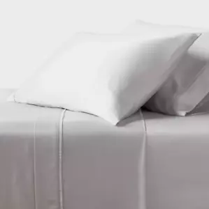 320 Thread Count Cool TENCEL Lyocell 4pc Sheet Set - White King - Picture 1 of 4