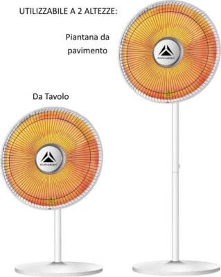 Stufetta elettrica Interno Argento 1000 W SC800PT PYRAMIDEA - Immagine 1 di 3