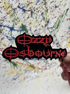 Ozzy Osbourne Iron On Patch Red Black Embroidered Metal - Picture 1 of 2