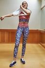 Kachel Anthropologie S Leggings Navy Marin Floral Contrast Workout Athletic New