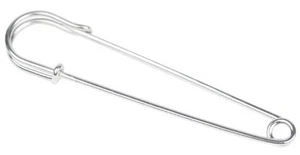 HM Metal Kilt Pin Large/Large Safety Pin 70mm/Larg Chunky Kilt Pin Chrome Finish - Picture 1 of 1