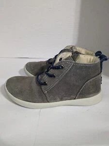 UGG Toddler Boots Suede Zip Size 11 Gray Zipper Pull On Shoes - Picture 1 of 8
