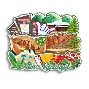 Alice Springs Australia Refrigerator magnet 3D travel souvenirs wood craft gifts - Picture 1 of 4