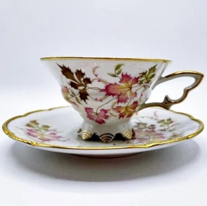 Mitterteich Bavaria, Germany Teacup & Saucer #019 Floral Pattern Gold Gilt - Picture 1 of 6