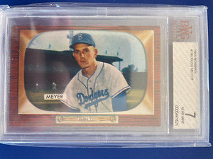 1955 Bowman #196 Russ Meyer BVG 7 Dodgers