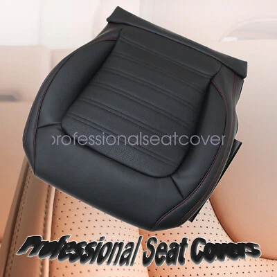 For 2011-2018 Volkswagen Jetta GLI Bottom Perforated Leather Seat Cover Black - Image 1 of 4
