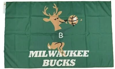 Bandeira Milwaukee Bucks FLAG 3X5 basquete americano nova em folha EUA frete rápido - Imagem 1 de 4