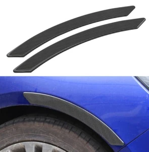 2x Carbon Fiber Fender Flares Arch Wheel Eyebrow Protector Sticker Extension r - Picture 1 of 5