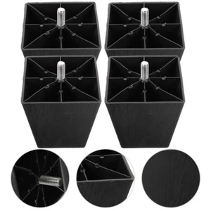 4 pcs Plastic Furniture Heightened Legs Square Couch Legs Sofa Legs Cabinet Feet - Picture 1 of 12