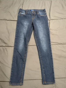Arizona Jean Co Girls 14 Reg Dark Blue Jeggings Adjustable Elastic Waist - Picture 1 of 16
