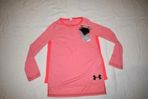 Under Armour Girls' Threadborne Long Sleeve Shirt 1305654 976 Pink NWT - Picture 1 of 2