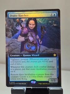 MTG Mint Singles - Drake Hatcher 0452 | FDN | Foil | Extended Art | SYD - Picture 1 of 1