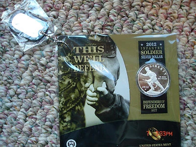 2012W Infantry Soldier Defenders of Freedom Proof Silver Dollar Special Set - Image 1 of 4