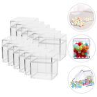  12 Pcs Clear Cake Containers Glass Display Cabinets with Cover