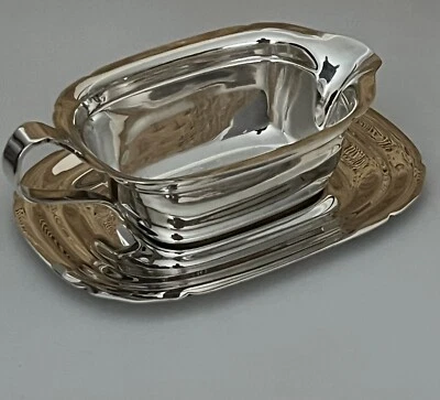 Reed Barton 5000 Mayflower barco molho banhado a prata com placa inferior - Imagem 1 de 4