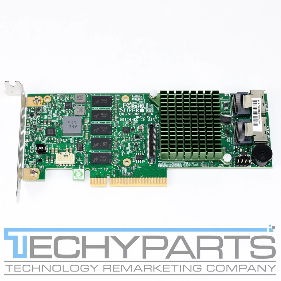 Supermicro AOC-S2208L-H8iR 1GB 8-Port SAS2 6Gbps PCI-e 3.0 RAID Controller SFF - Image 1 of 1