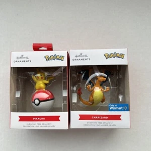 Hallmark 2023 Pokémon Lot Of 2 Pikachu And Charizard Christmas Ornament New - Picture 1 of 7