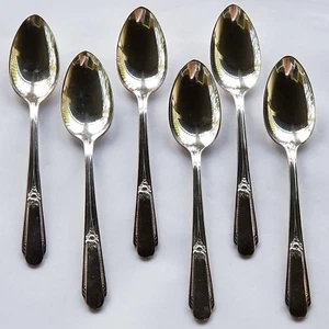 6 Wm Rogers Silverplate 1937 Memory Hiawatha Teaspoons IS Vintage Spoons - Picture 1 of 4