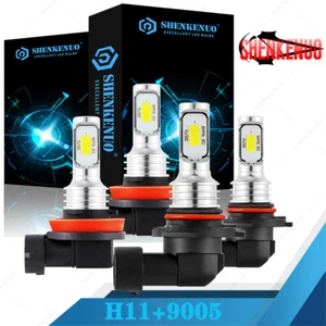 4x LED Headlight Bulbs Conversion Kit 9005 H11 Hi / Low Beam 6000K Super White - Imagen 1 de 12
