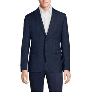 NWT Lands End Mens Comfort Year’rounder Pattern Suit Jacket Size 44S Short - Picture 1 of 11