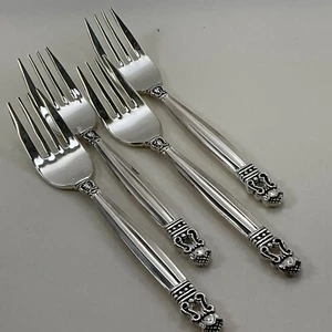 Godinger Olde Copenhagen Silver Plate Silverplate Salatgabeln - 4er Set - Bild 1 von 3