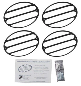 Rejillas para cubierta de luz trasera pintadas para C5 Corvette 4 piezas - negro brillante 41 41U GBA WA8555 - Imagen 1 de 2