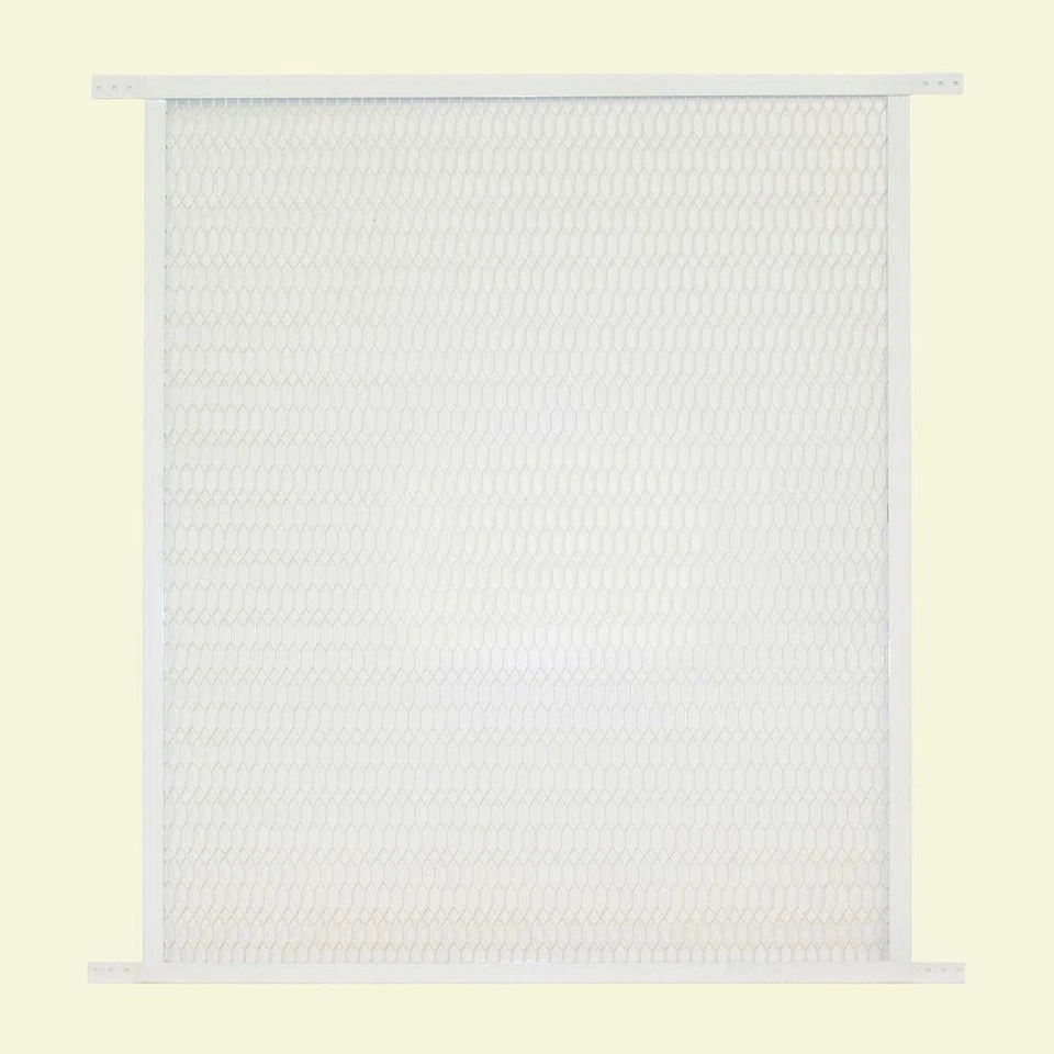 30 pulgadas. x 30 pulgadas. Rejilla para mascotas de acero blanco Foto 1 de 1