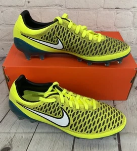 Nike Magista Opus FG Women's Soccer Cleats Volt White Blue Lagoon Black US 8 - Picture 1 of 14