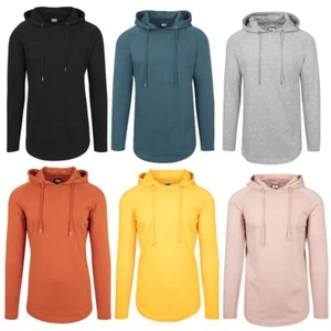 Urban Classics Long Shaped Terry Hoody Raglan Sweatshirt Sports Shirt Sleeve - Picture 1 of 70