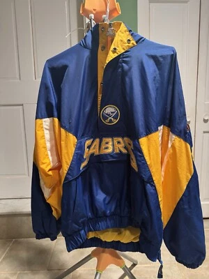 Vintage Starter Buffalo Sabres Jacket Coat Size XL Blue And Yellow - Image 1 of 4