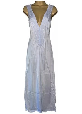 CHARNOS NYLON VINTAGE Roleplay Cosplay Nightie UNTERKLEID Slip NIGHTGOWN UK 10 - Image 1 of 4
