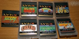 Atari Lynx Video Game Cartridges Lot Of 7 Games Take a LOOK !!!