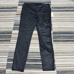 NYDJ Leggings Damen 0X schwarz Kunstleder Pull On Stretch Hose WTSC8077 - Bild 1 von 13