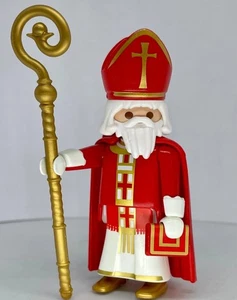 PLAYMOBIL FIGURA PAPA OBISPO SACERDOTE CARDENAL CURA IGLESIA MEDIEVAL NUEVO!! - Bild 1 von 1