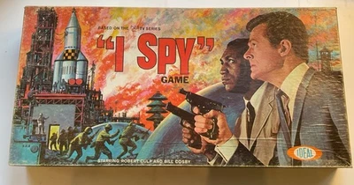 复古 1965 IDEAL I SPY 电视剧棋盘游戏完整-状况极佳+ — 第 1/4 张图片