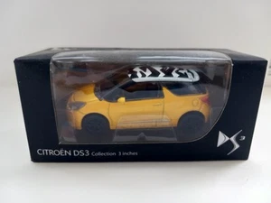 NOREV Citreon DS3 1:64 3" model car. Yellow with Zebra roof. VGC in original box - Picture 1 of 10