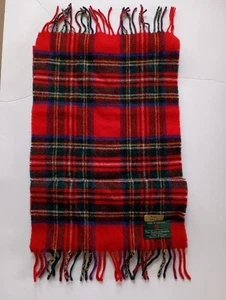 Sciarpa lana di agnello con frange Highland Royal Stewart Stuart tartan plaid Scozia nuova - Foto 1 di 5
