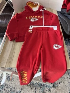 Kansas City Chiefs NFL Team Apparel Jogger Sweatpants and Hoodie Set Youth 5/6 - Picture 1 of 10