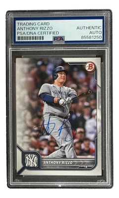 Tarjeta PSA firmada por Anthony Rizzo 2022 Topps #76 New York Yankees Foto 1 de 2