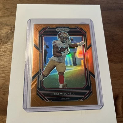 2022 Panini Prizm Orange Prizm /249 Elijah Mitchell Eli Mitchell #264 49ers 💎 - Image 1 of 2