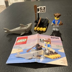 1991 VINTAGE Lego 6234 Renegade's Raft 100% PIRATE SHARK Minifigs Manual NO BOX