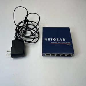 NETGEAR ProSafe GS105 5-portowy przełącznik / koncentrator Gigabit Ethernet z zasilaczem sieciowym przetestowany - Zdjęcie 1 z 6