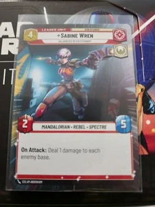 STAR WARS UNLIMITED SABINE WREN GALVANIZED REVOLUTIONARY HYPERSPACE LEADER - Picture 1 of 2