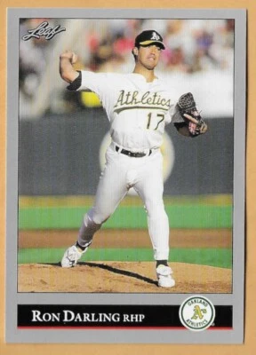 RON DARLING OAKLAND ATHLETICS #447 no dot inc - LEAF NM-MT 1992 - Image 1 of 2