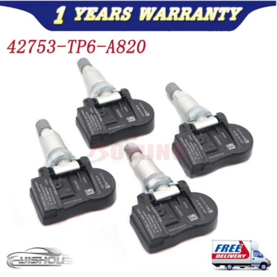 For Honda Crosstour CRV Accord TPMS 4PCS Tire Pressure Sensor 42753-TP6-A820 - Image 1 of 4