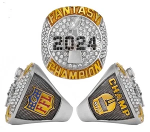 Anillo Campeonato Fútbol Fantasía 2024 Campeón Liga VENDEDOR DE EE. UU. - Imagen 1 de 1
