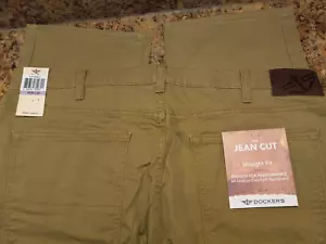 Men's Dockers Jean Cut Pant Straight Fit Motion Comfort WB 38W 30"In 12"Rise Grn - Picture 1 of 21